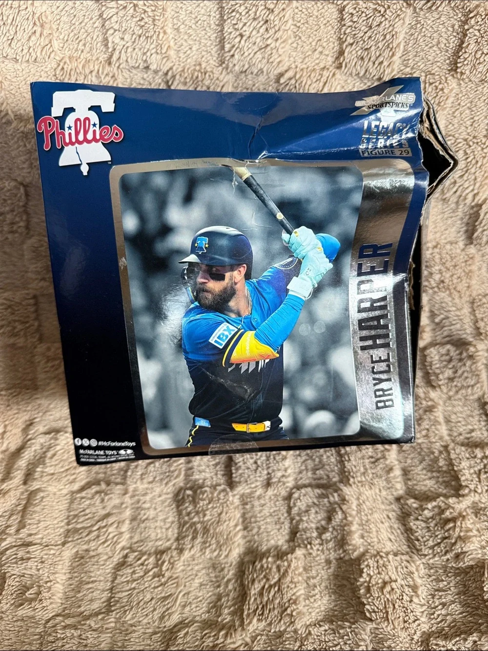 Bryce Harper Mcfarlane Collectible Baseball Figure - Blue/Black
